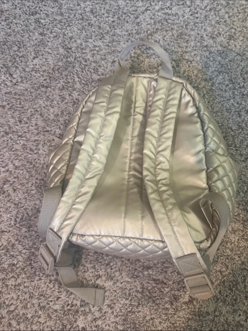 Vera Bradley Quilted Metallic Gold Backpack